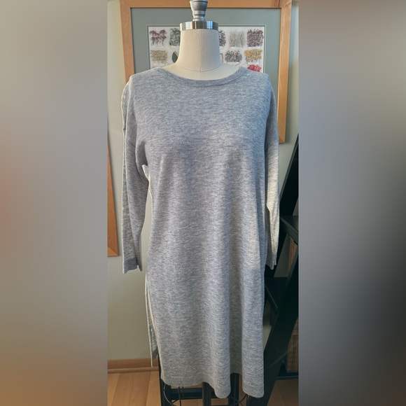 Eileen Fisher Crew Neck Gray Merino blend Tunic in XS/TP - Picture 1 of 9